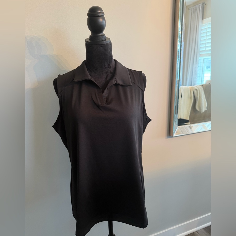 Chico's Black Sleeveless Polo Tank

#105